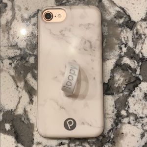 White marble loopy case